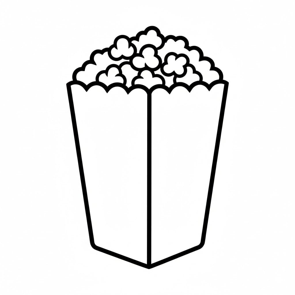 Bilde av enkel popcorn fargelegging