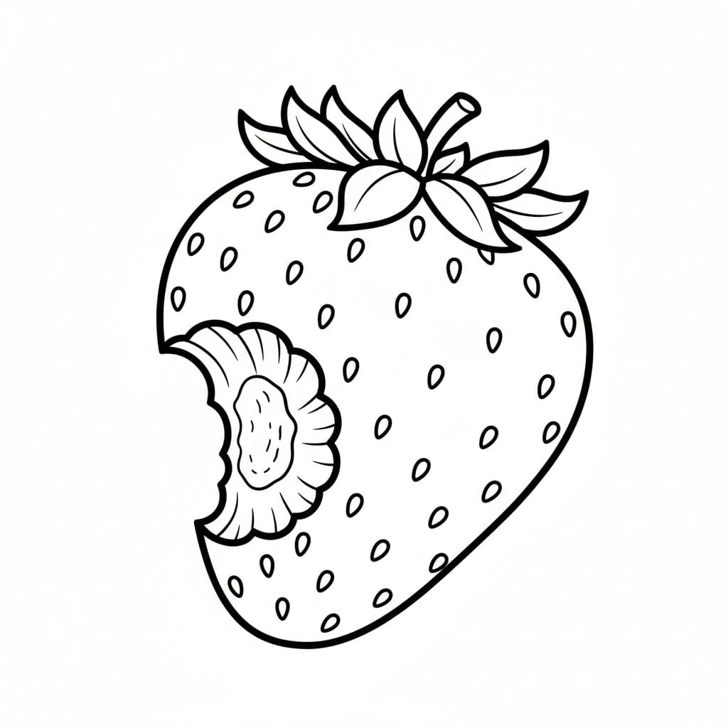 Bitt jordbær fargelegging