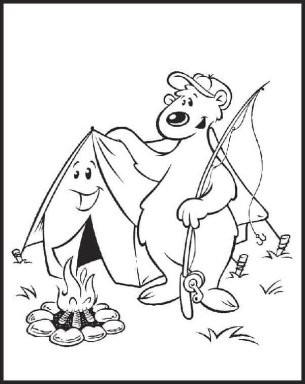 Bjørnecamping fargelegging