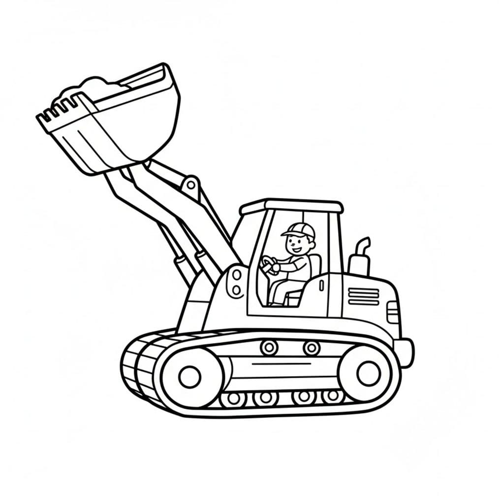 Bulldoser bøtteheis fargelegging