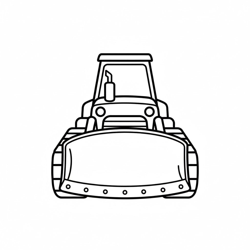 Bulldoser foran fargelegging