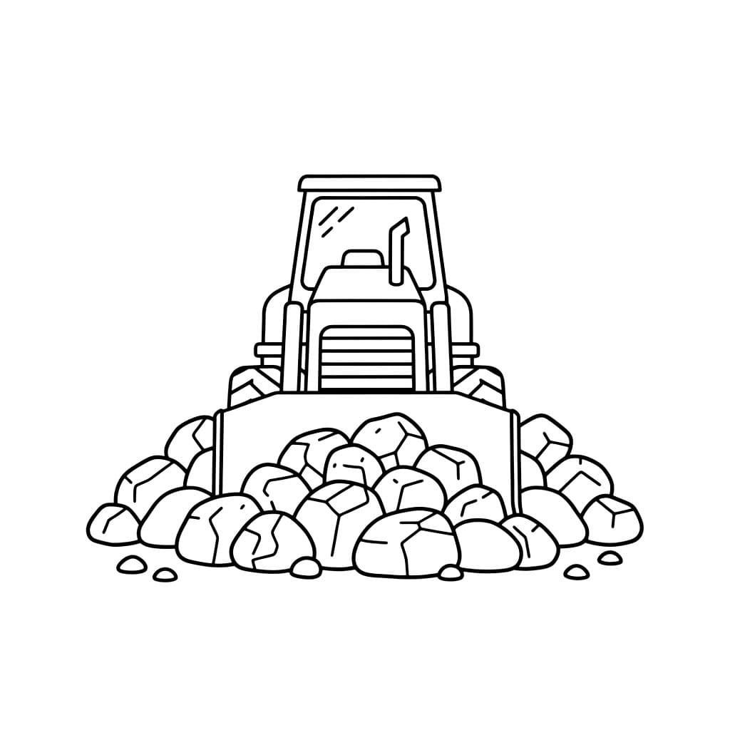 Bulldoser Rock stranden fargelegging