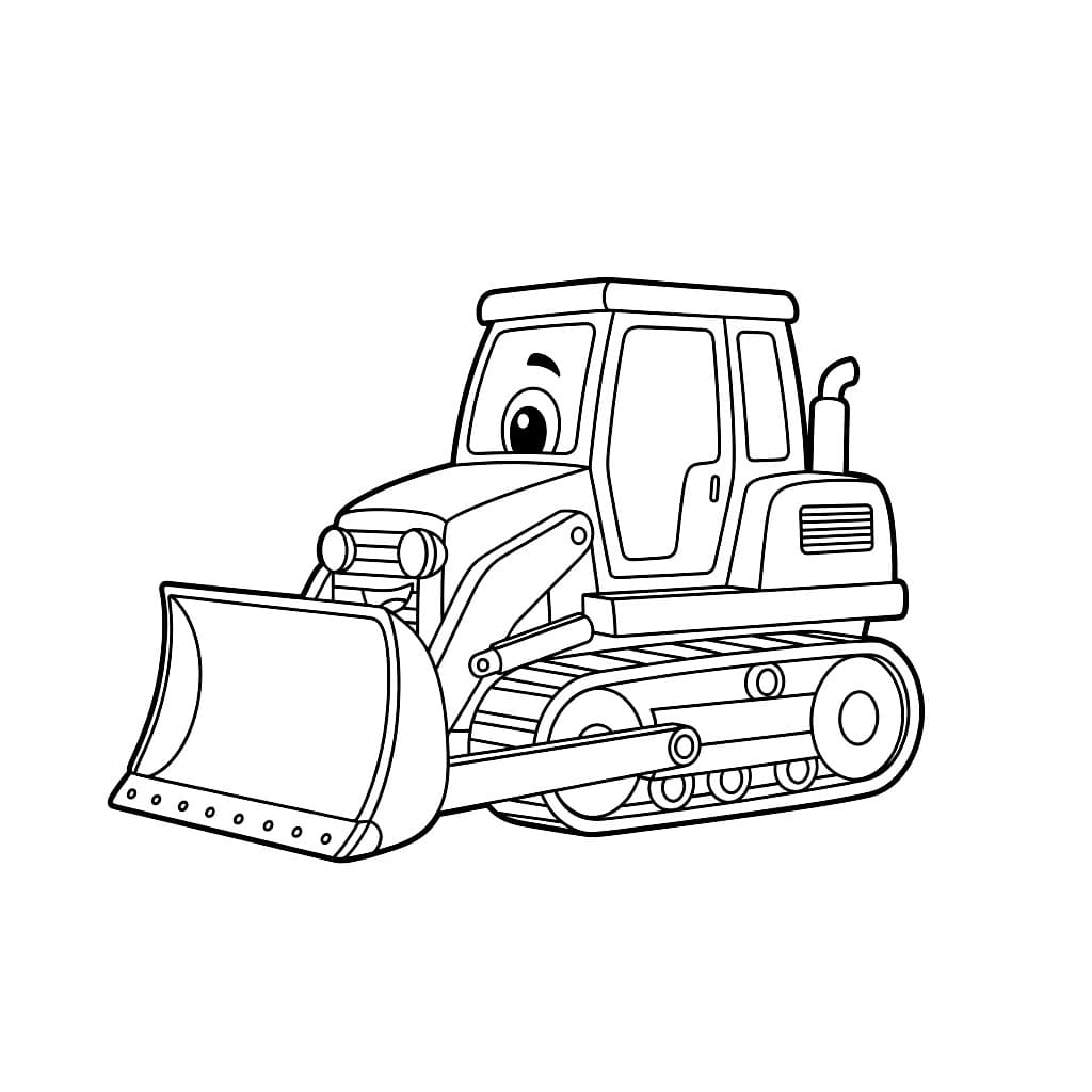 Bulldoser Tegneserie fargelegging