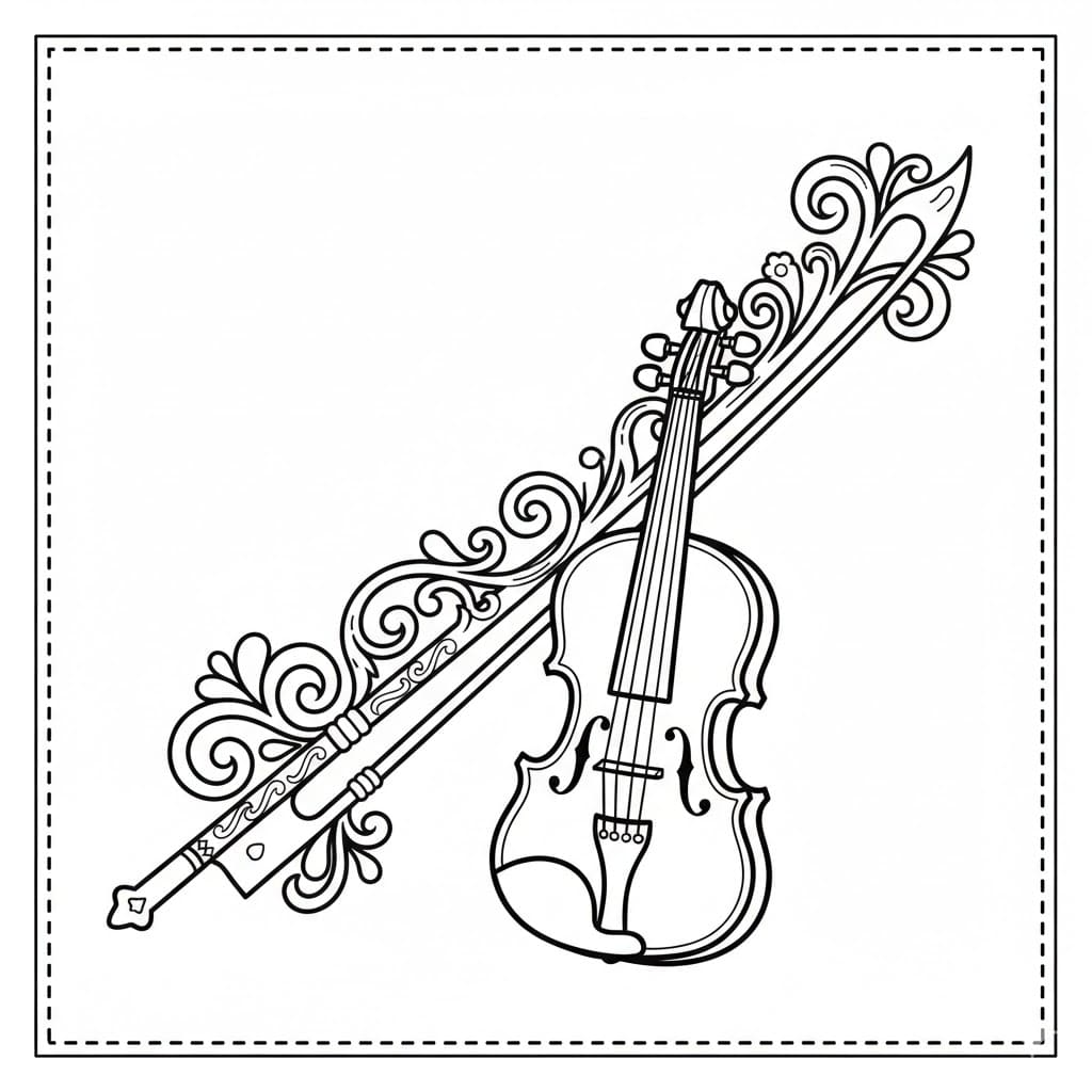 Dekorert fiolin fargelegging