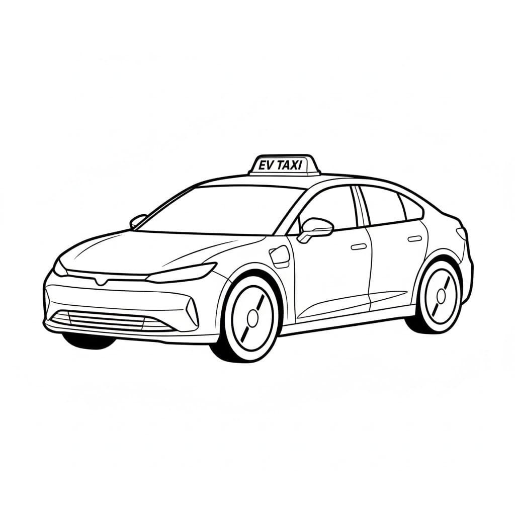 Elektrisk taxi fargelegging