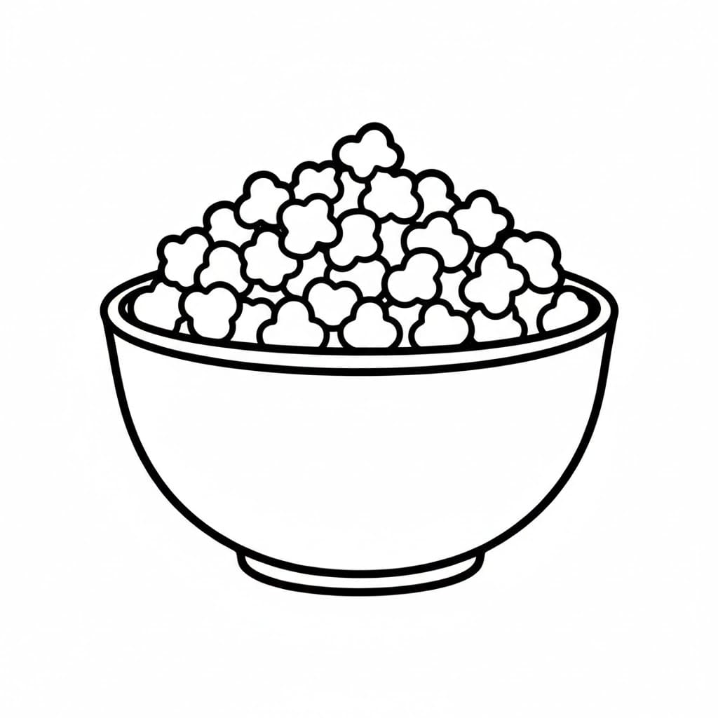 Enkel popcorn uten fargelegging