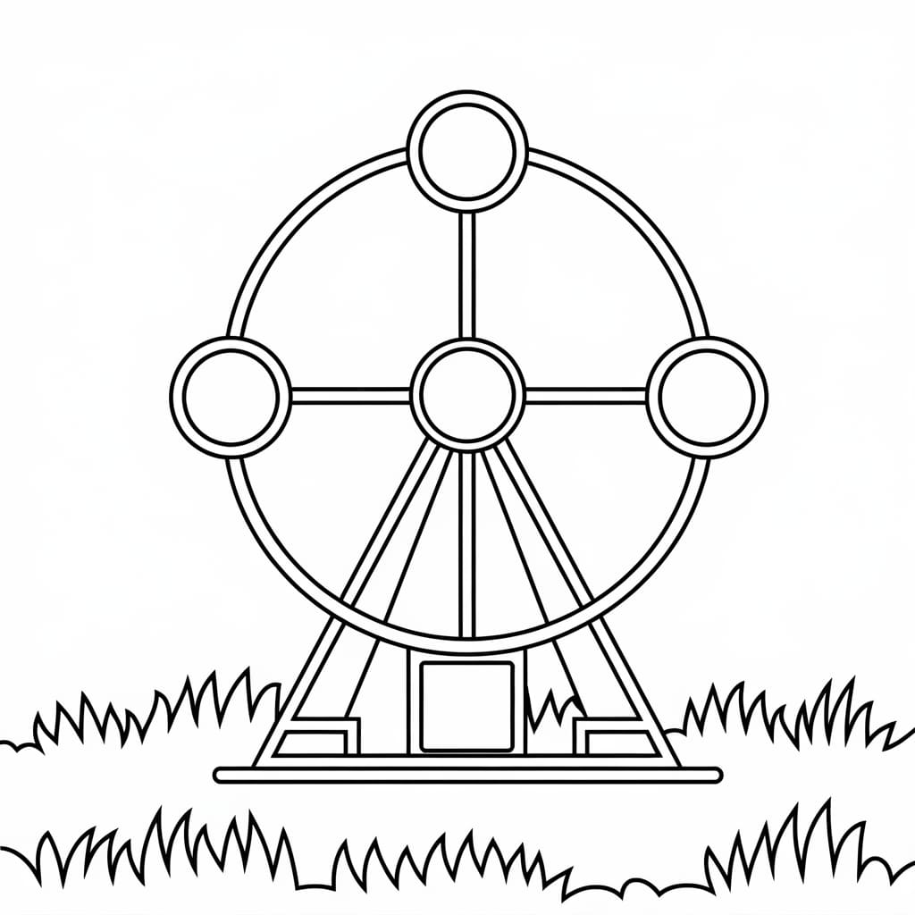 Enkelt pariserhjul fargelegging