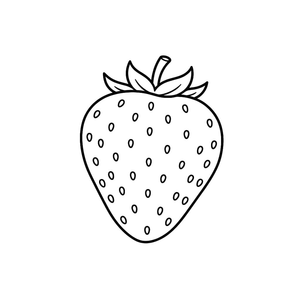 Enkle ferske jordbær fargelegging