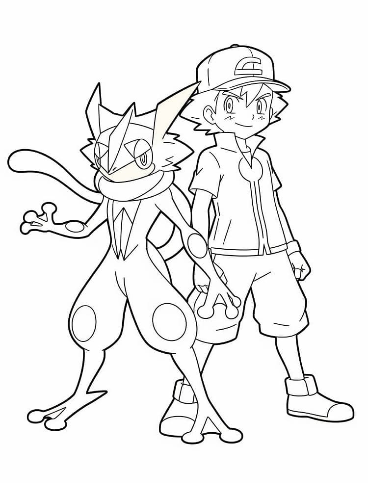 Fantastisk Greninja fargelegging