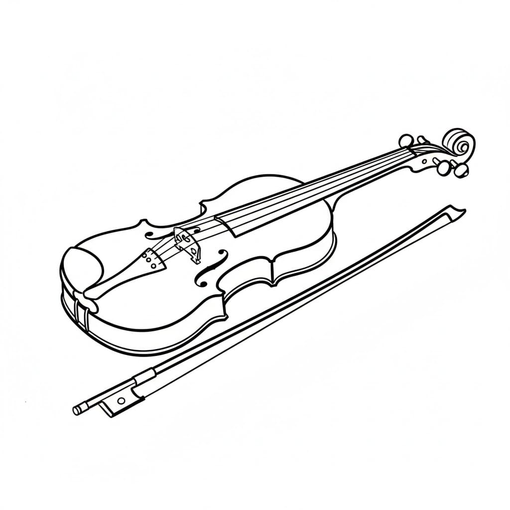 Fiolin på gulvet fargelegging