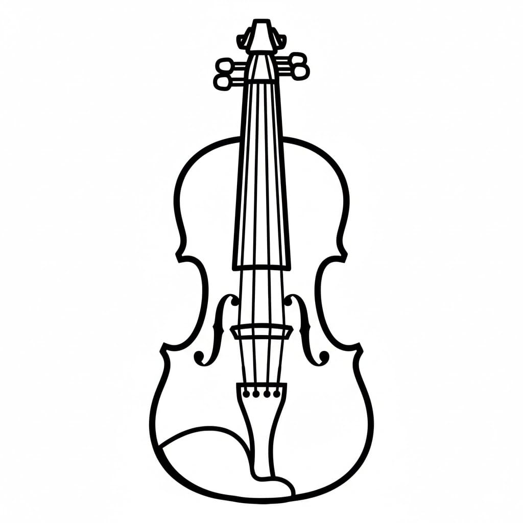 Fiolin på nært hold fargelegging