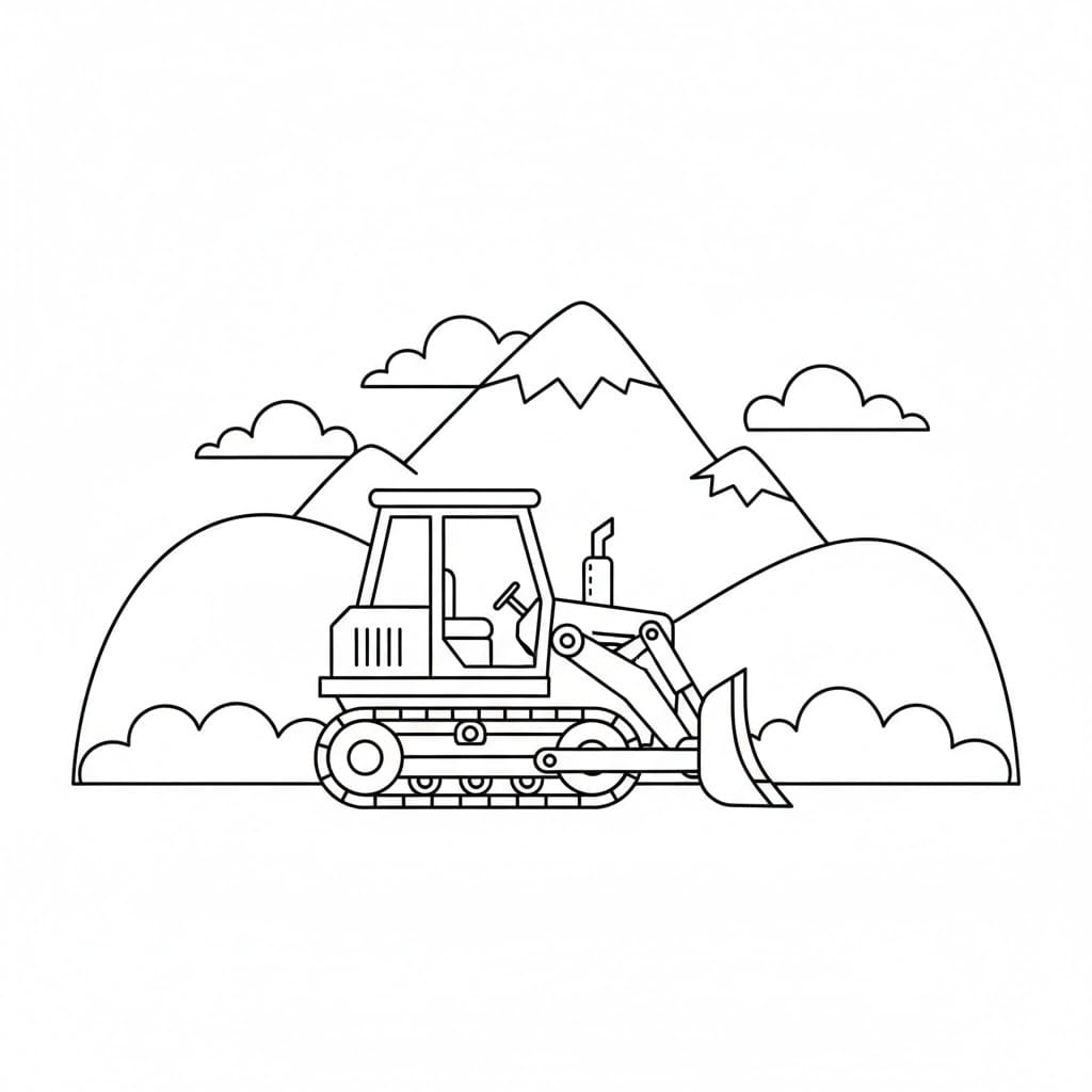 Fjellbulldoser fargelegging