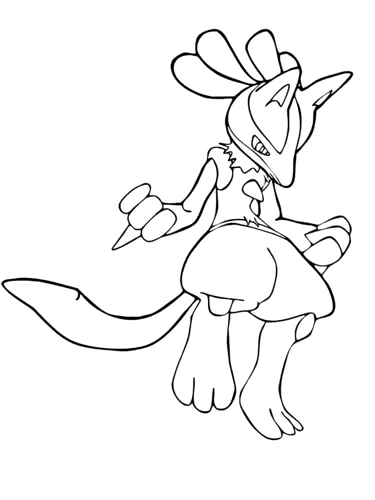 Flyvende Lucario fargelegging