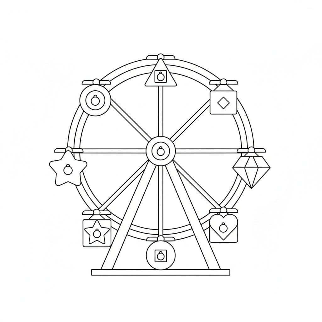 Formmatch for pariserhjul fargelegging