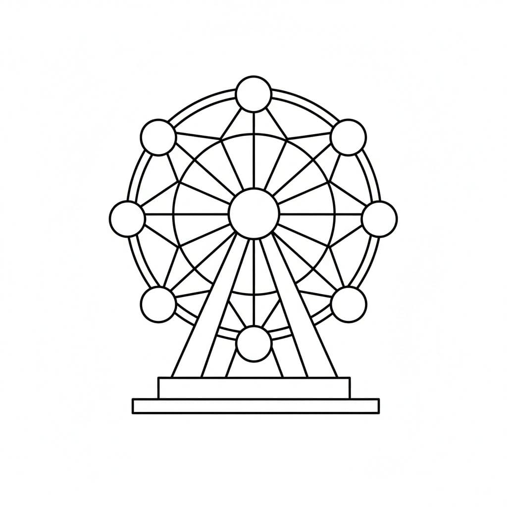 Geometri for pariserhjul fargelegging