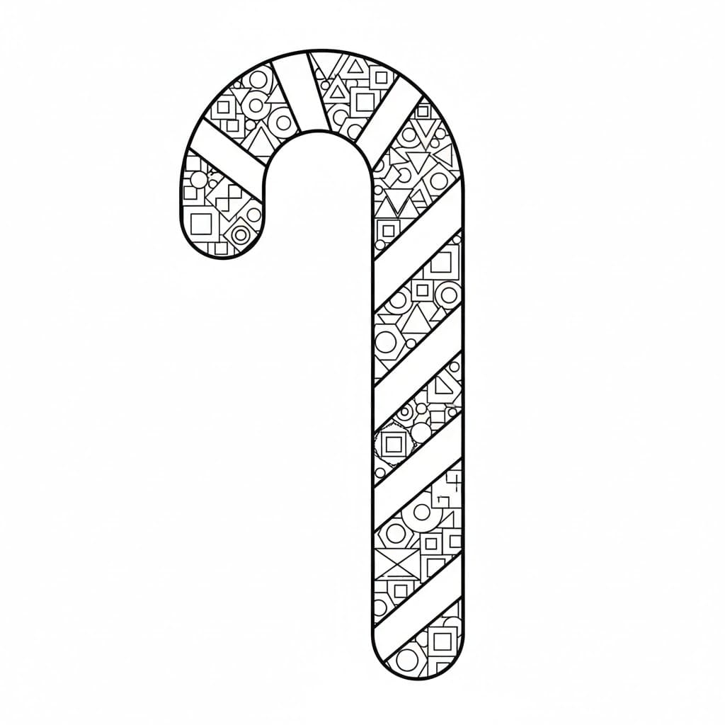 Geometrisk sukkerstang fargelegging