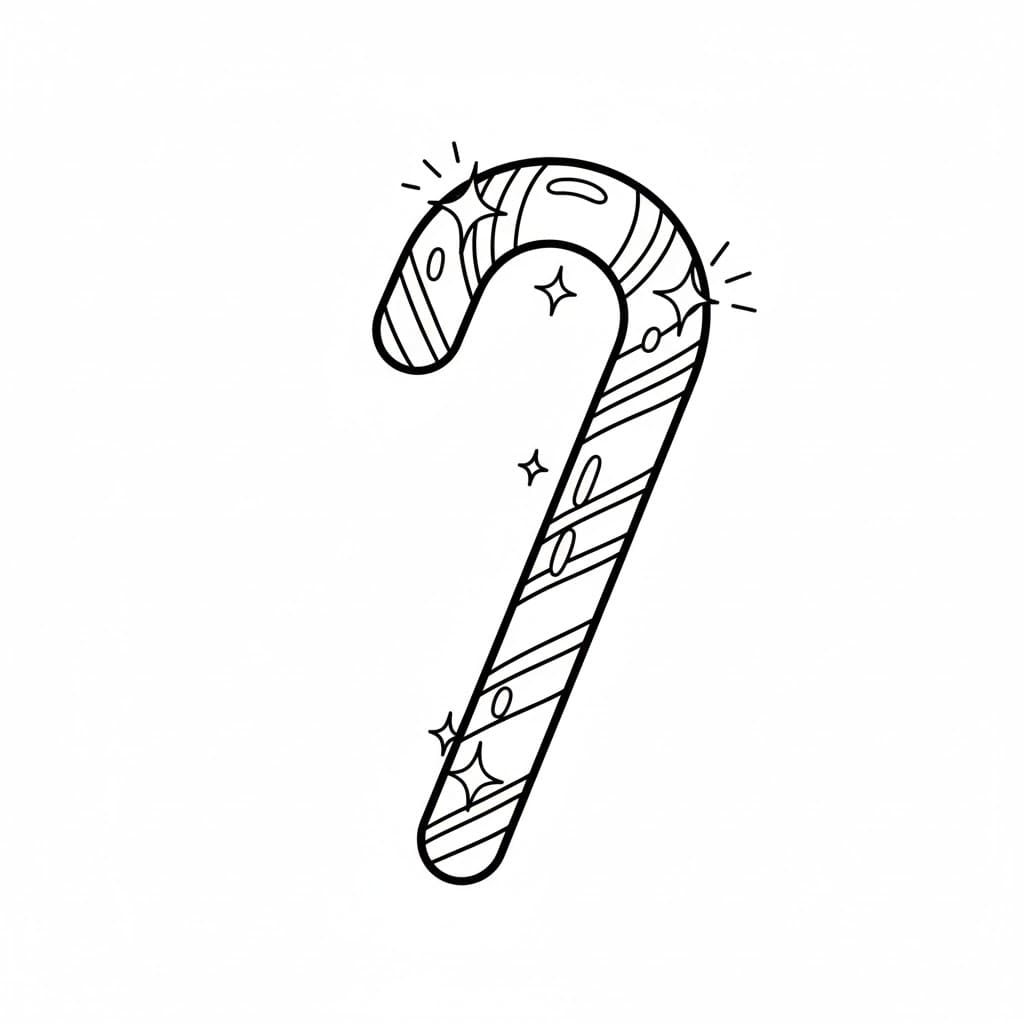 Glitrende sukkerstang fargelegging