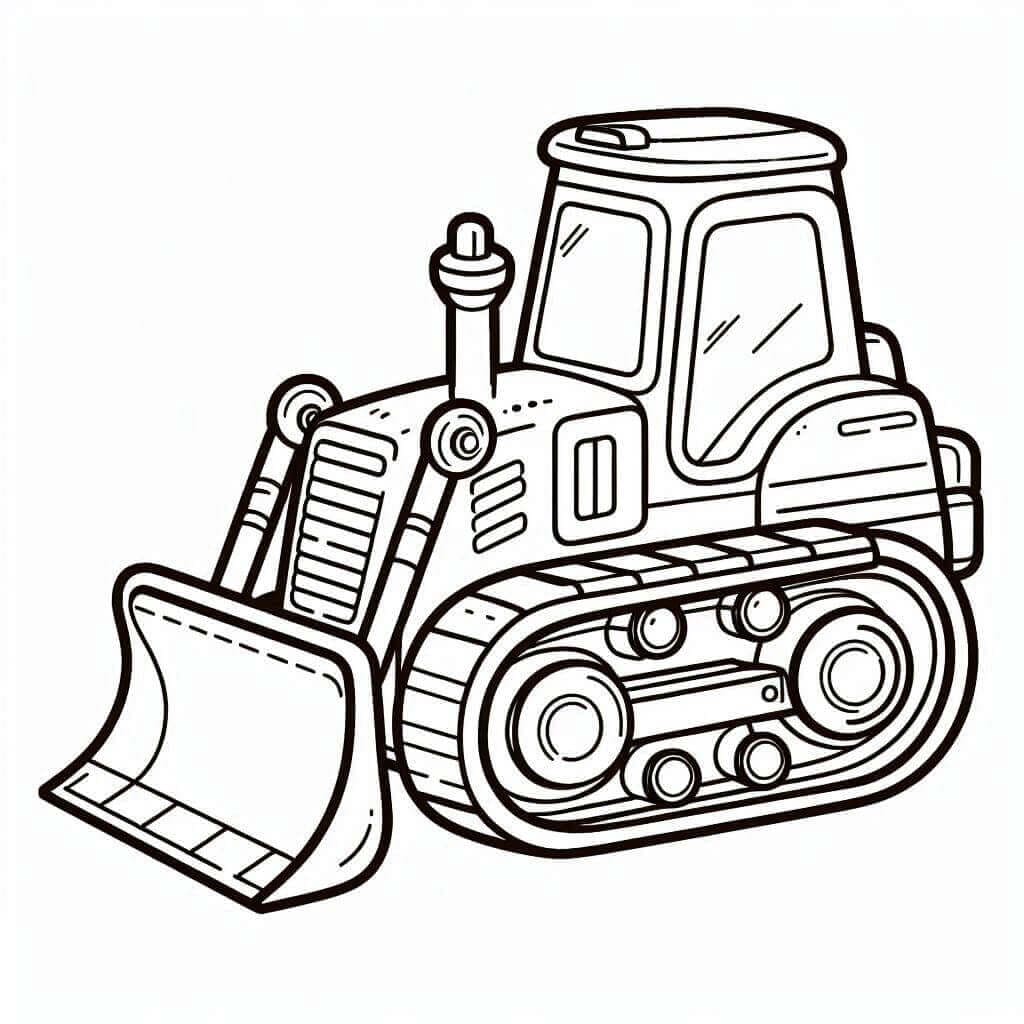 Gratis bulldoser utskrivbar fargelegging