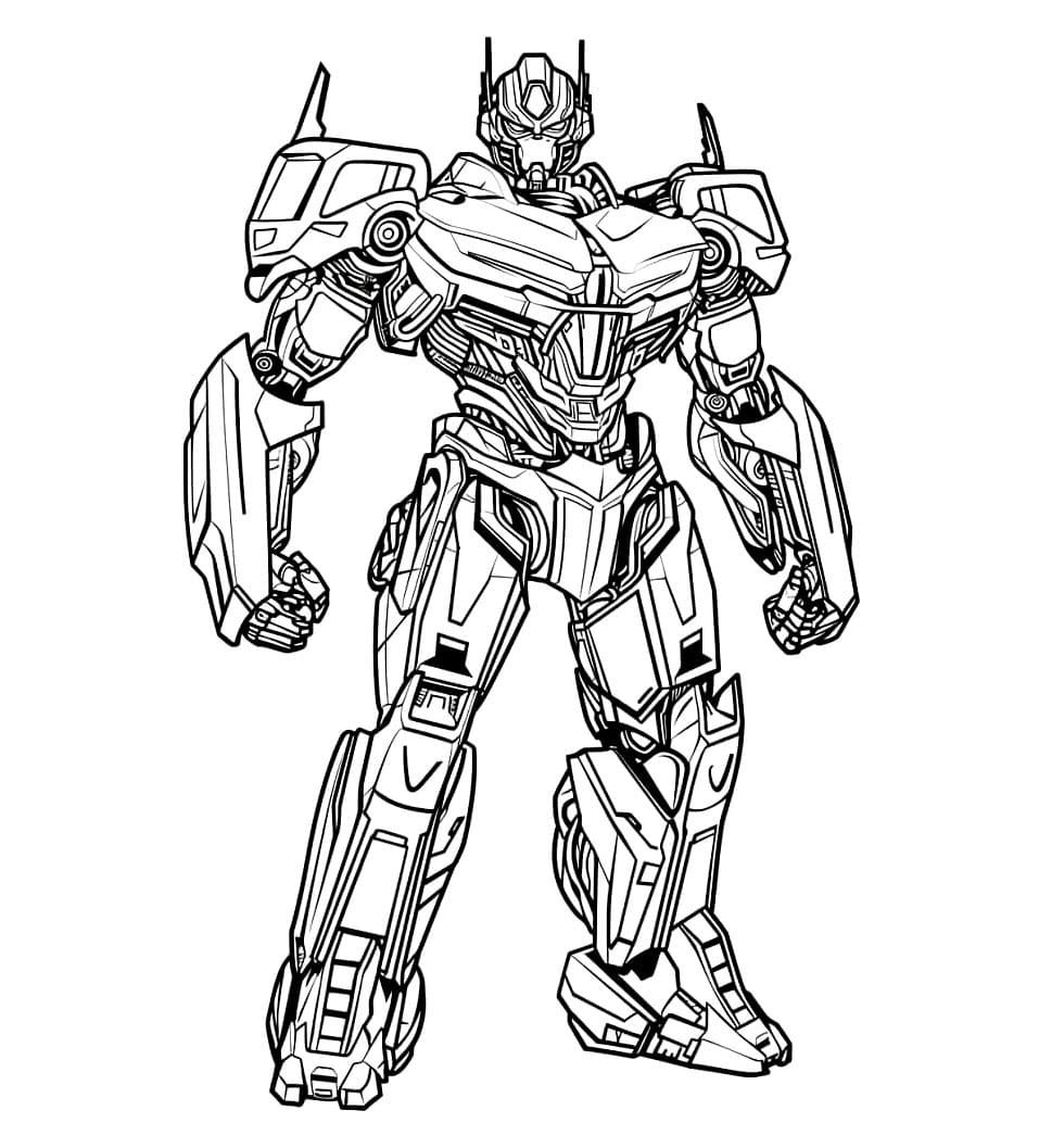 Gratis utskriftbar Optimus Prime fargelegging