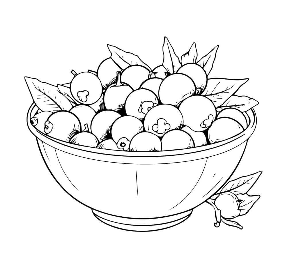 Gratis utskrivbar blåbær fargelegging