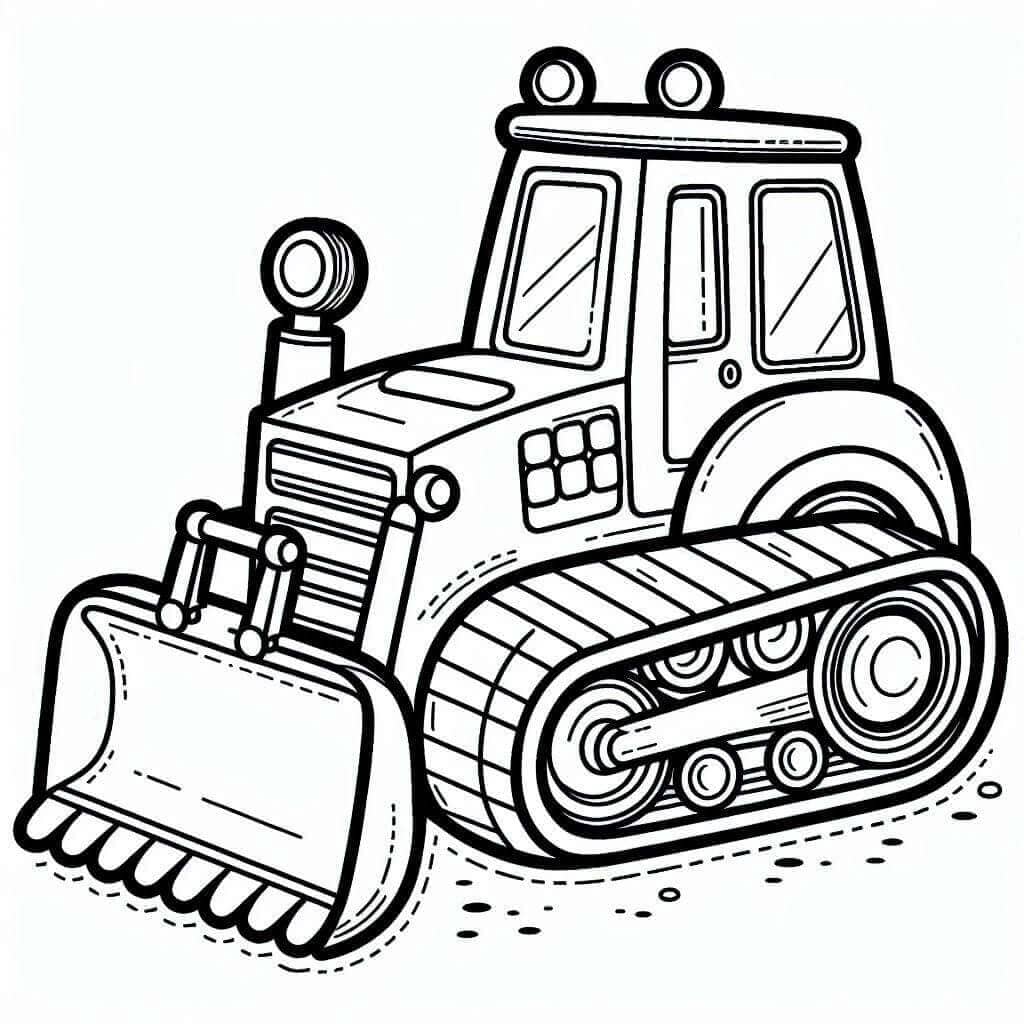 Gratis utskrivbar bulldoser fargelegging