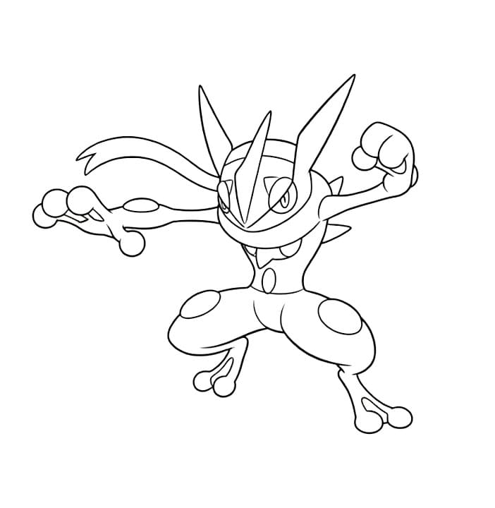 Greninja aksjon fargelegging