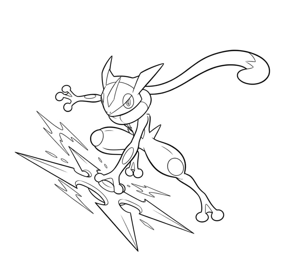 Greninja angrep fargelegging