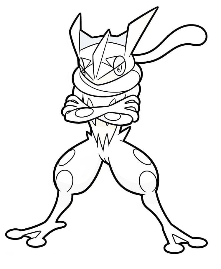 Greninja bilde fargelegging