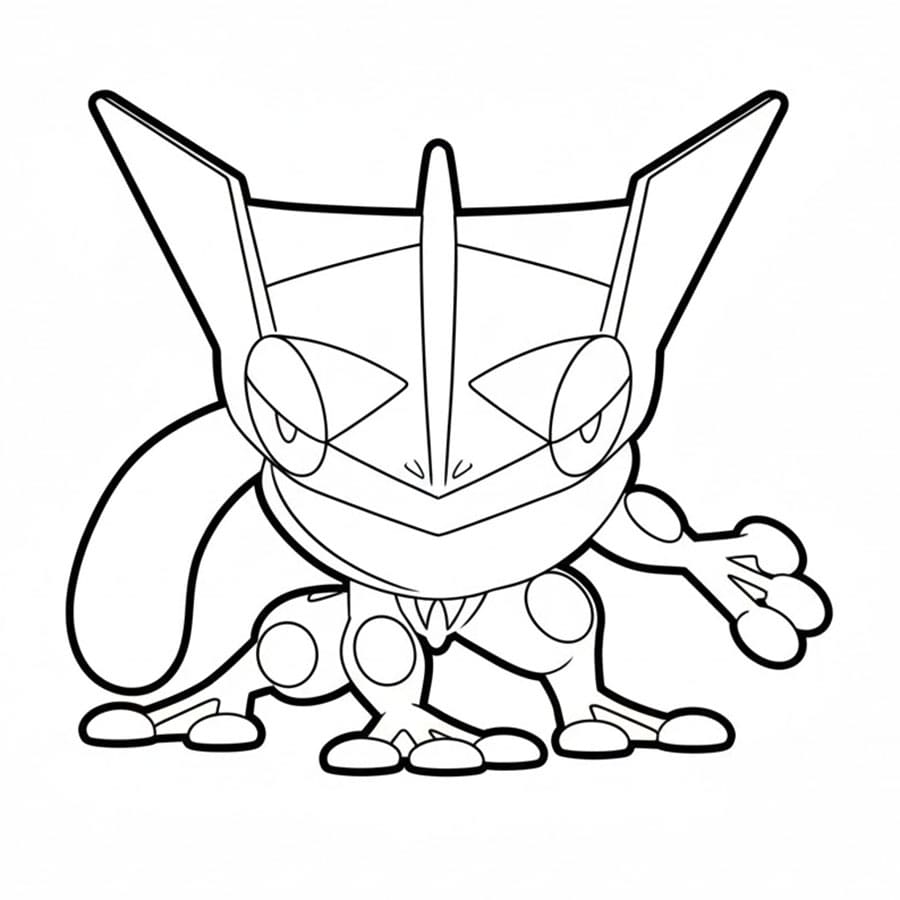 Greninja er søt fargelegging