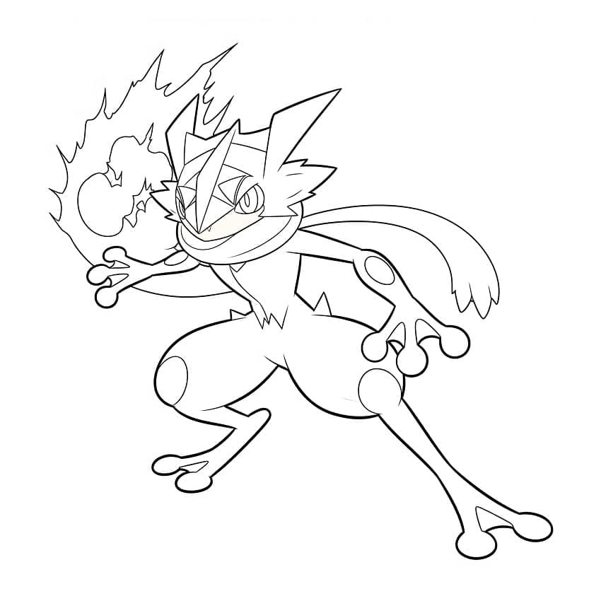 Greninja gratis for barn fargelegging