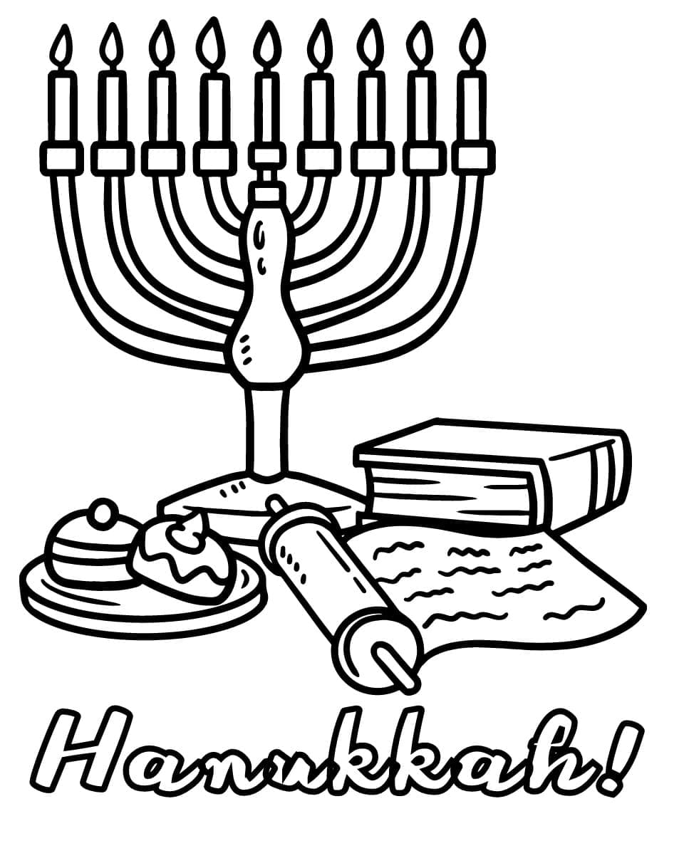 Hanukkah bilde fargelegging
