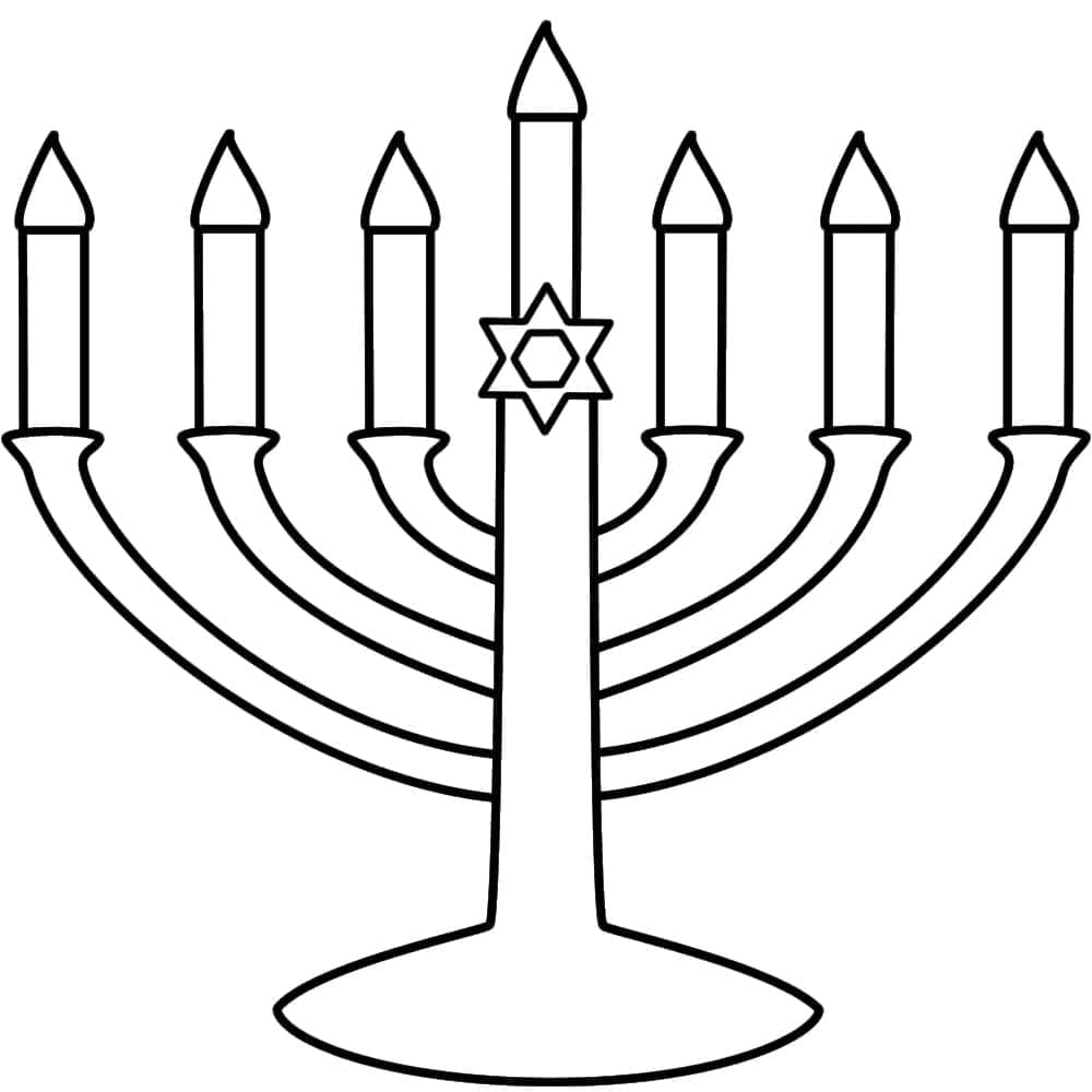 Hanukkah Menorah Enkel fargelegging