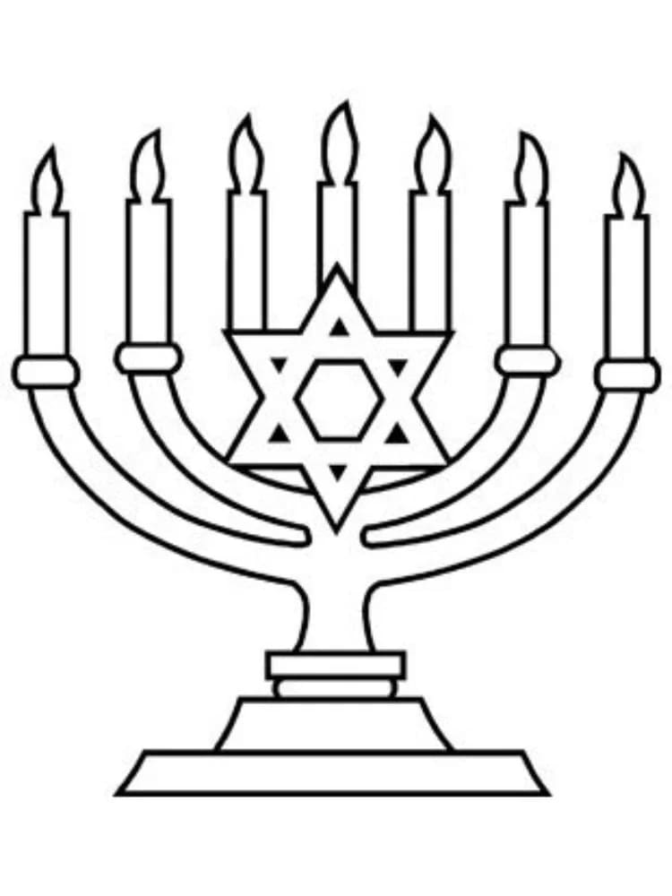 Hanukkah Menorah fargelegging