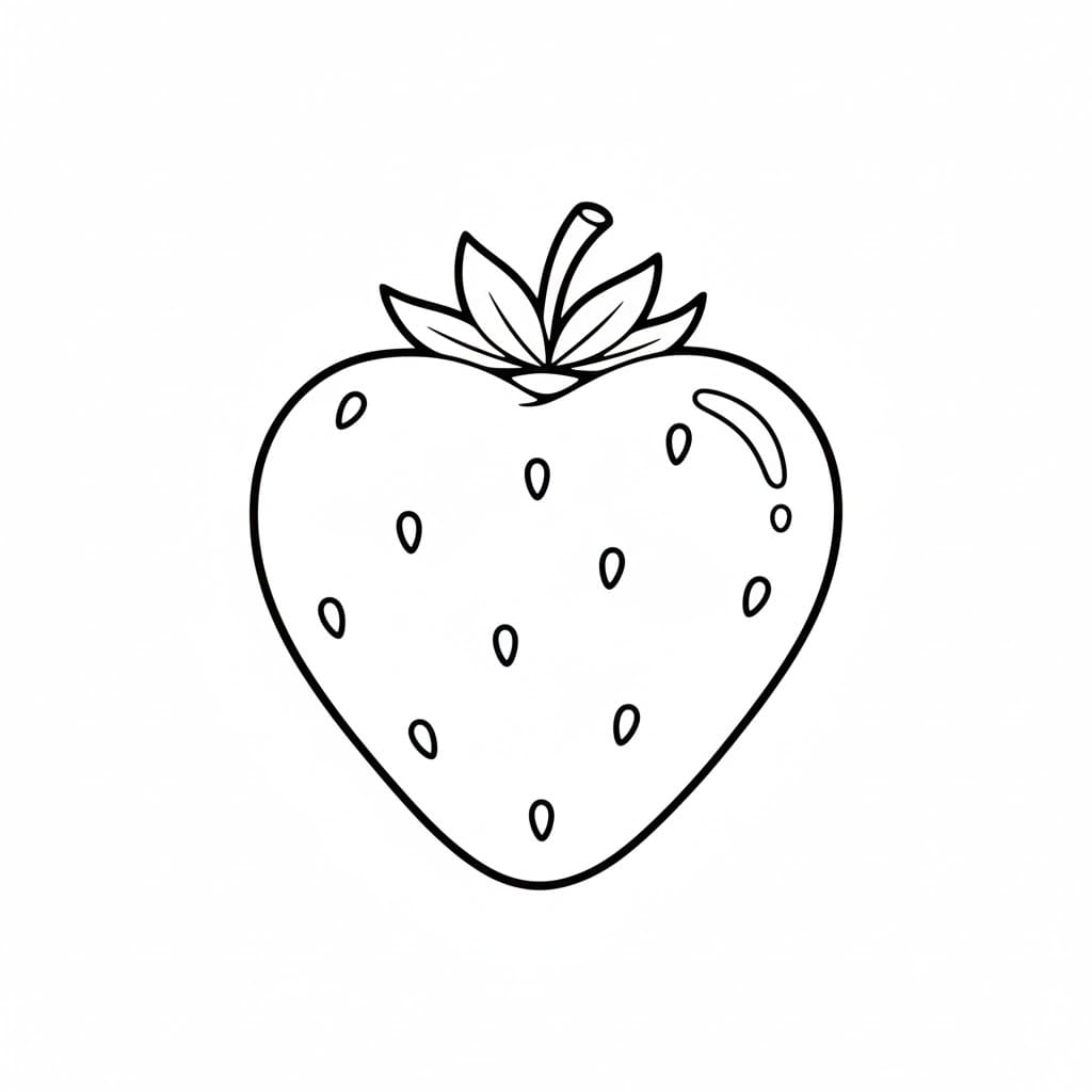 Hjerteformede jordbær fargelegging