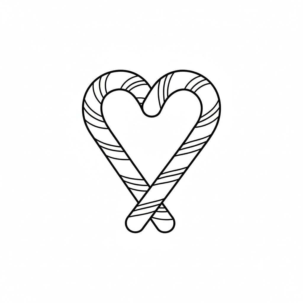 Hjerteformet sukkerstang fargelegging
