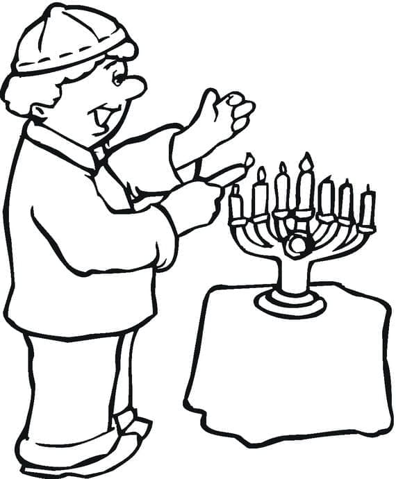 Jødisk Hanukkah fargelegging