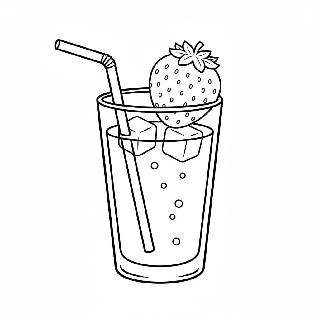 Jordbær i juice fargelegging