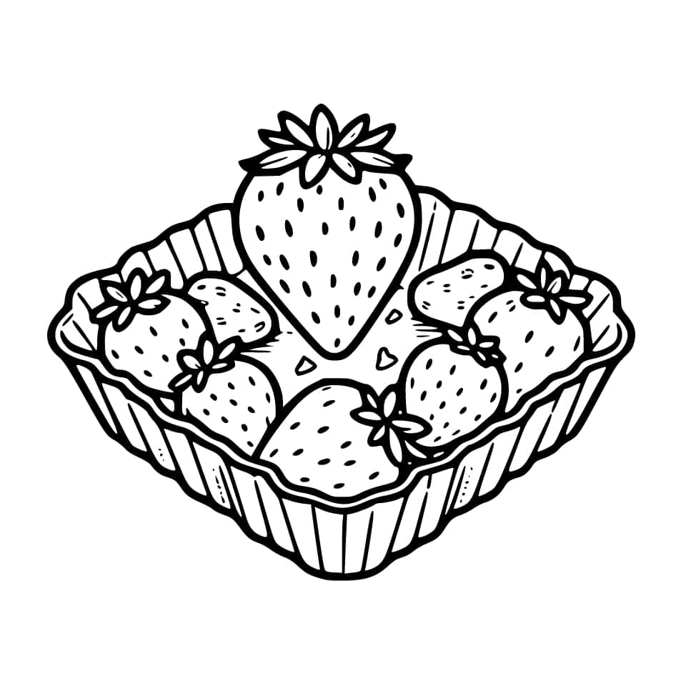 Jordbærbrett fargelegging