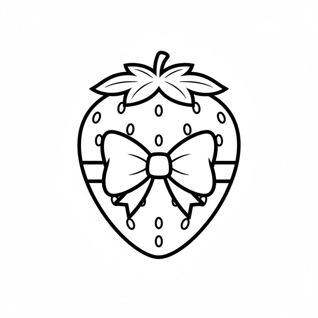 Jordbærsløyfe fargelegging