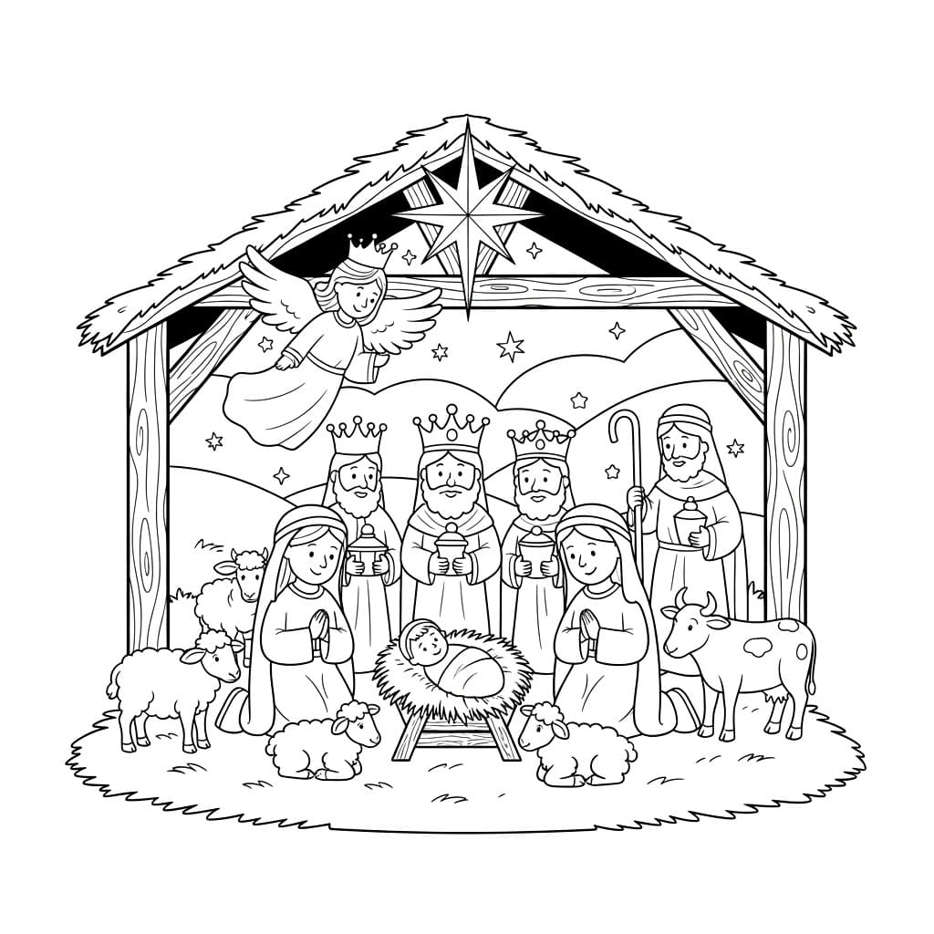 Julekrybbekveld fargelegging