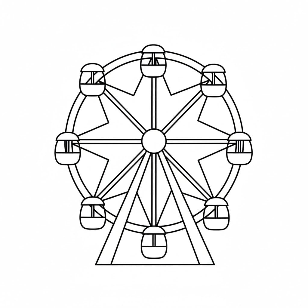 Klassisk pariserhjul fargelegging