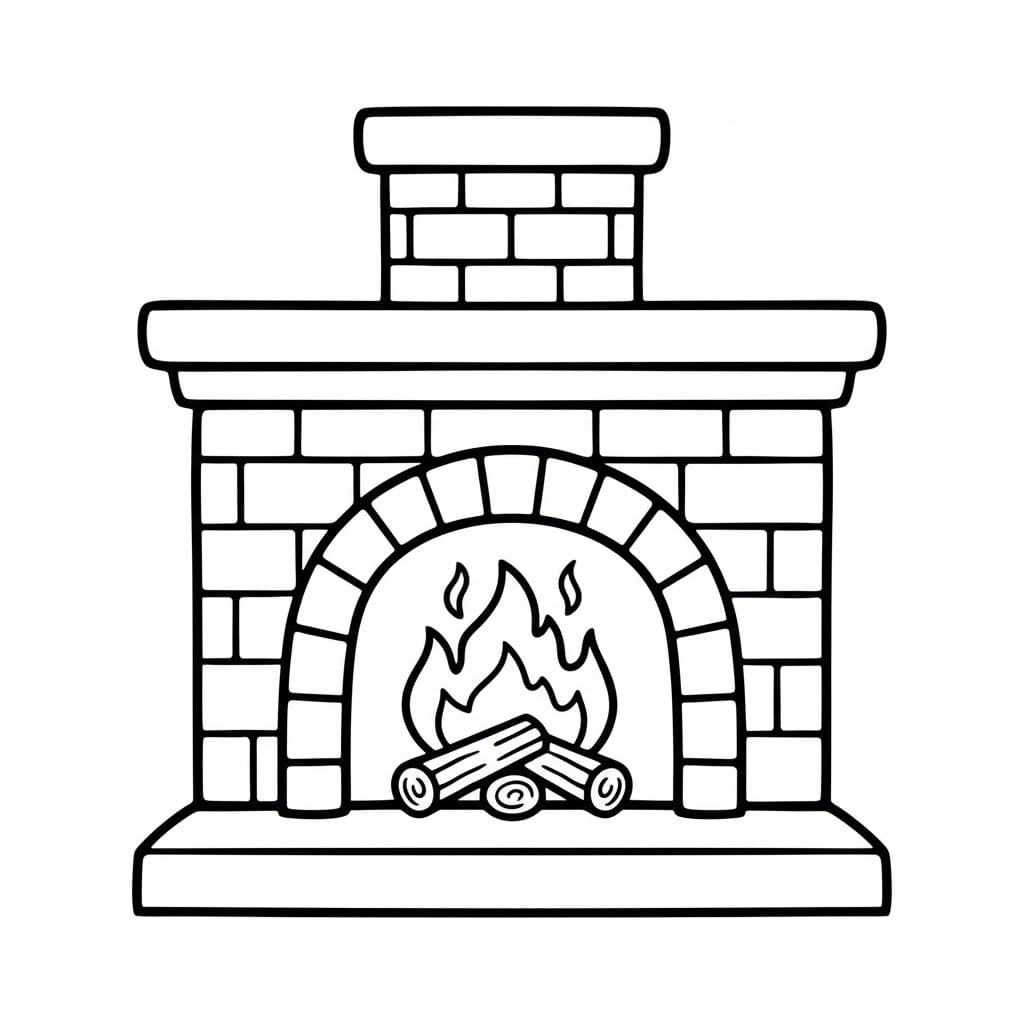 Klassisk peis fargelegging