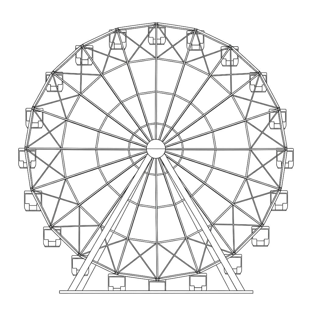 Kun ramme for pariserhjul fargelegging