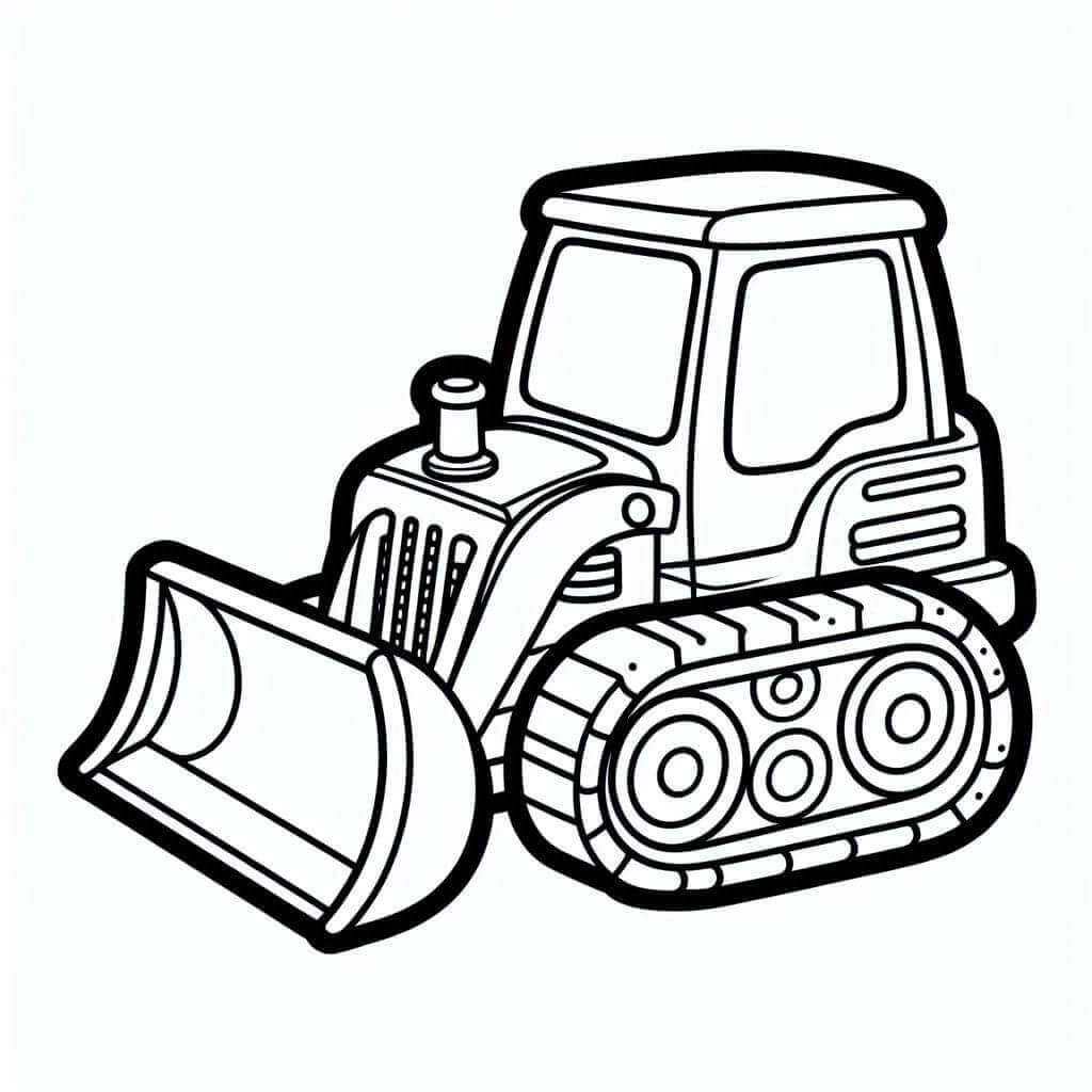 Lille bulldoser fargelegging