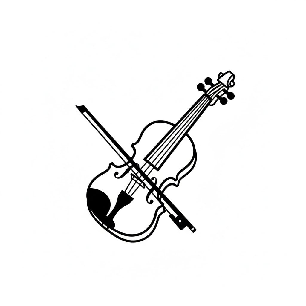 Liten fiolin fargelegging