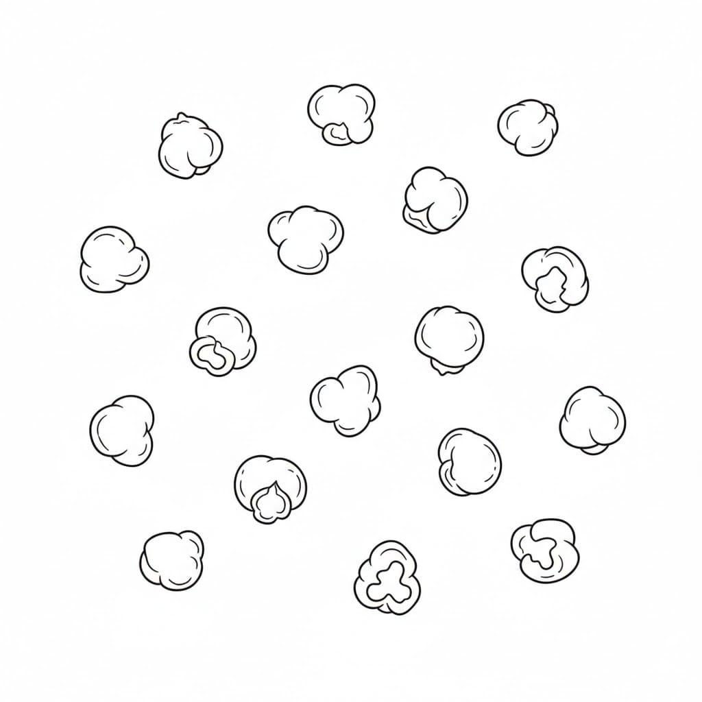 Liten popcorn fargelegging