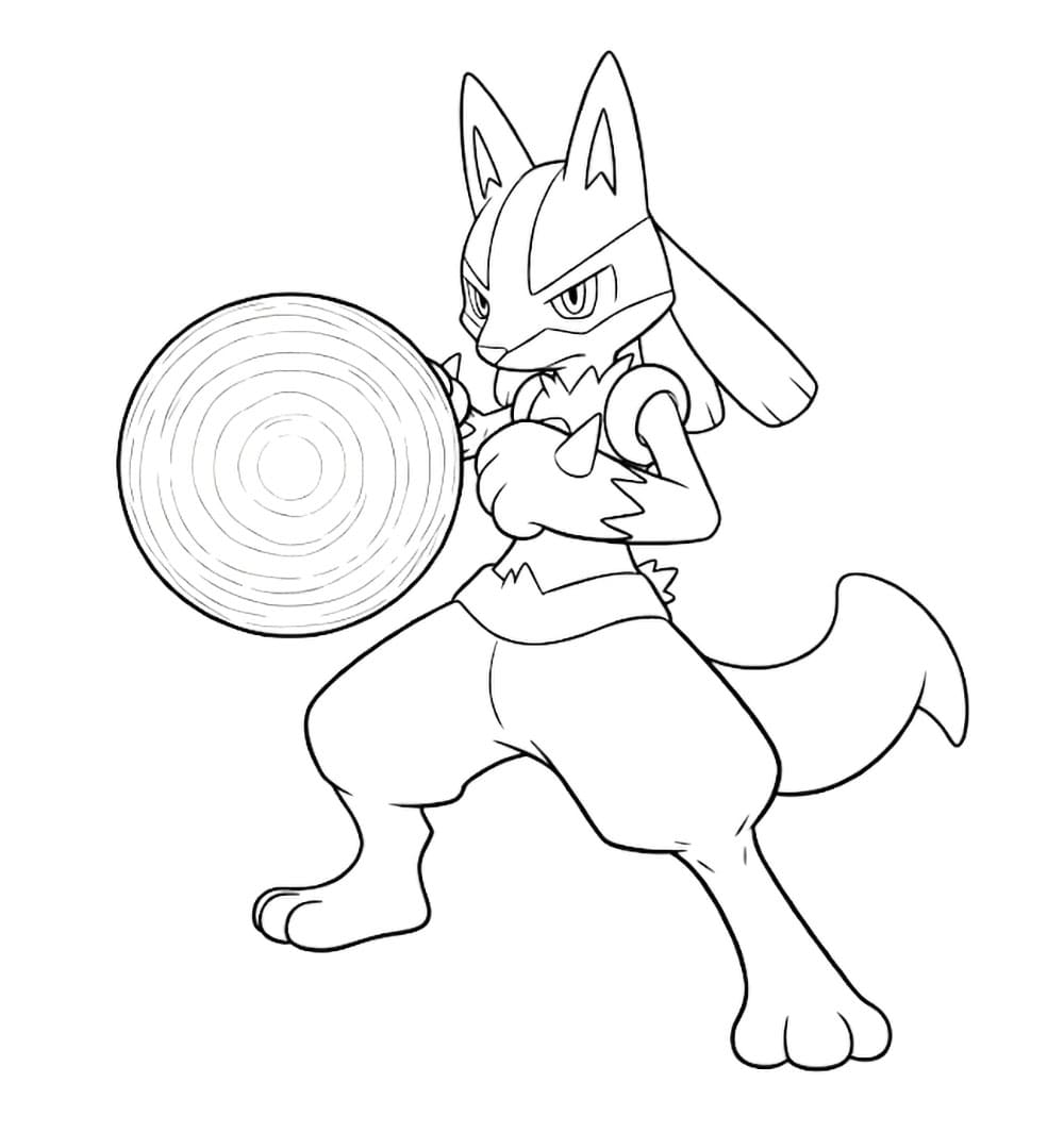 Lucario angriper fargelegging
