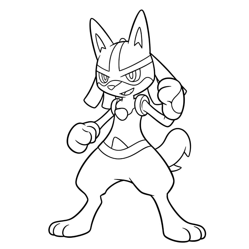 Lucario besluttsomhet fargelegging