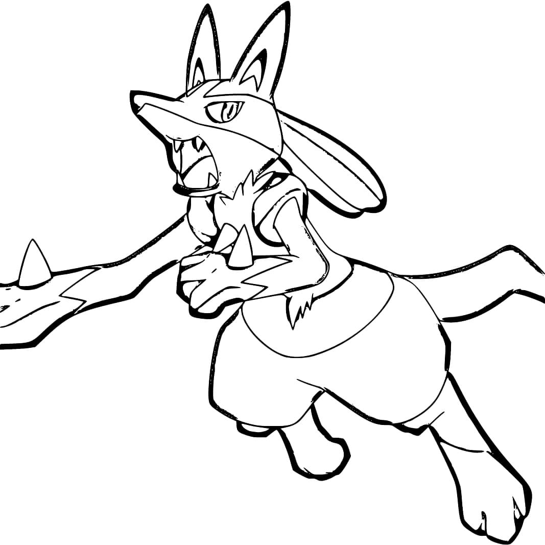 Lucario for barn fargelegging