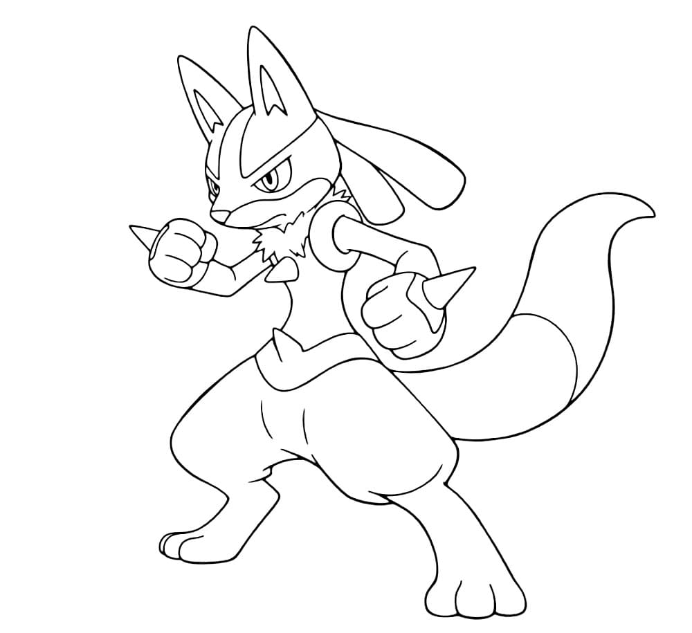 Lucario ser flott ut fargelegging
